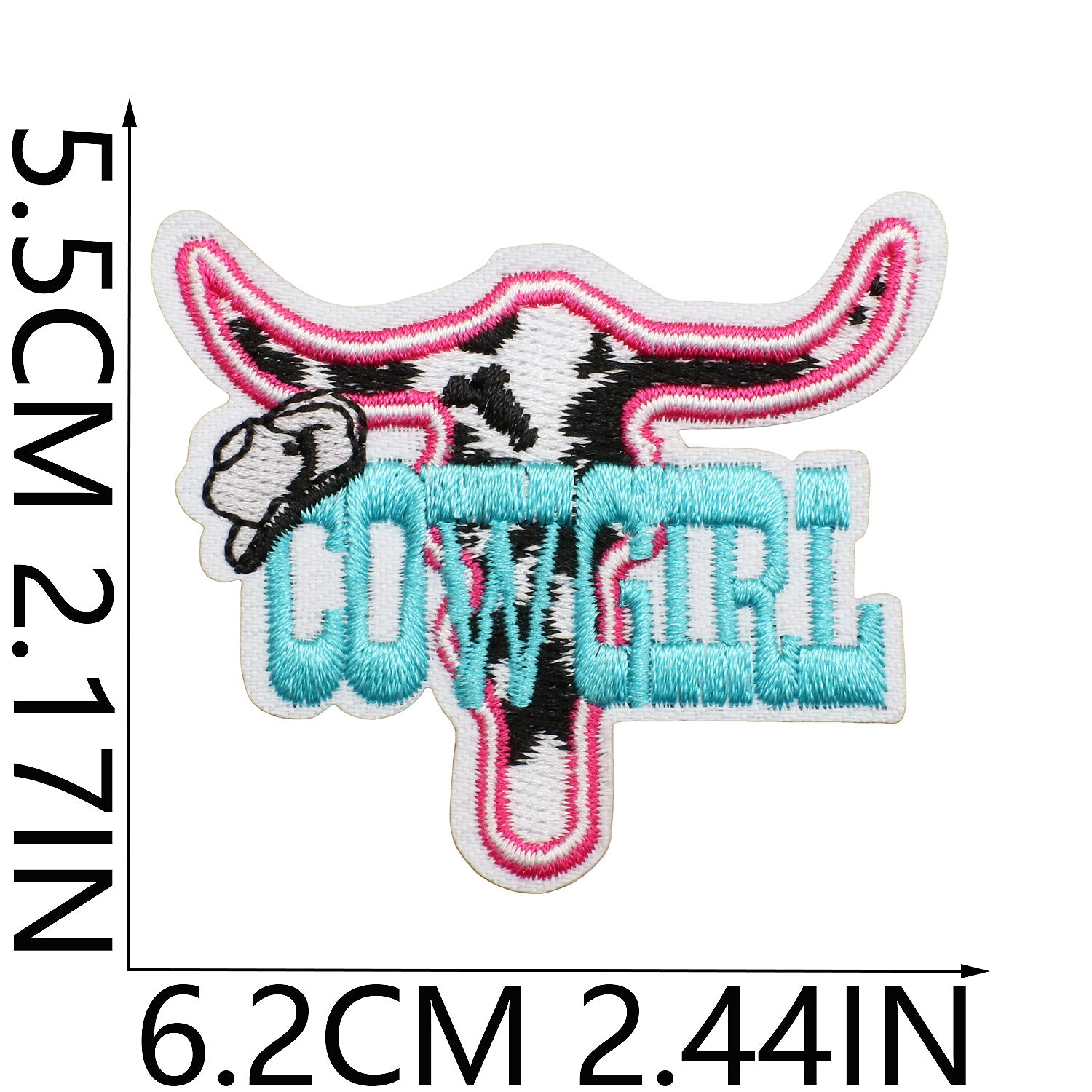 Wholesale Western Denim Embroidery Cloth Sticker FS